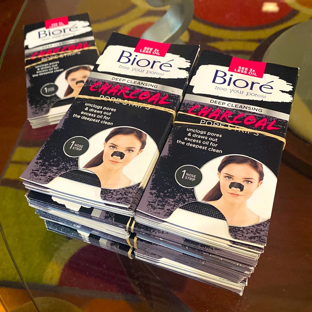 50 Individually Packed Bioré Charcoal Nose Strips